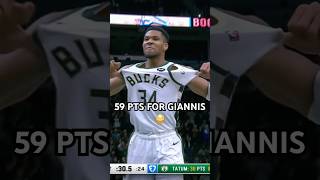 Giannis Antetokounmpo DROPS 59 POINTS 😤😳Shorts [upl. by Yanarp797]