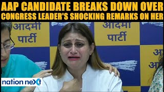 Goa Elections AAP candidate breaks down in tears claims congress leader called her characterless [upl. by Ahsimac]