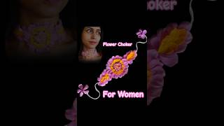 Flower Chokar Ideas for Wedding 👰 Party💃Birthday art diy flowers foryou [upl. by Nwadrebma646]