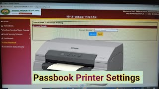 Passbook Printer Settings Epson PLQ 30 [upl. by Attenol]