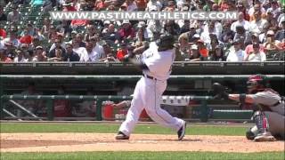 Prince Fielder Slow Motion Home Run Baseball Swing  Hitting Mechanics Detroit Tigers [upl. by Stringer]