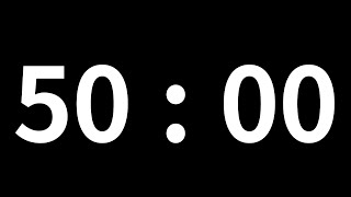 50분 타이머｜50minute timer｜3000 second timer｜Countdown with Alarm [upl. by Honig]