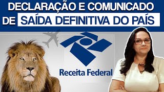 Comunicado e Declaração de Saída Definitiva do Pais saidadopais [upl. by Faso]