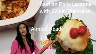 Bahamian Beef Pork and Plantain Lasagna Cooking with Bernadette Clayborne [upl. by Covell]