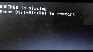 bootmgr is missing  solved fix [upl. by Padget]