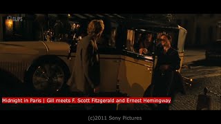 Midnight in Paris 2011  Gill meets F Scott Fitzgerald and Hemingway 35  Clips [upl. by Diamond933]