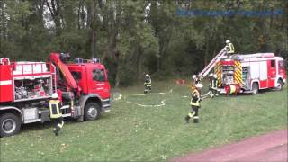 Flugzeugabsturz im Wald  Einsatzübung der Feuerwehr Wörth am Rhein [upl. by Gibbs]