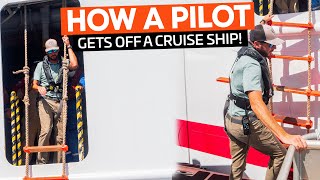 How A Harbor Pilot Gets Off a Cruise Ship [upl. by Rorry]