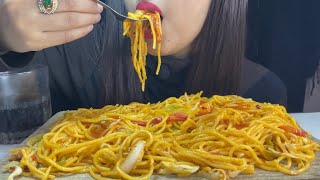 ASMR  Eating Spicy Chicken Chowmein  Eating Sounds  Big Bites [upl. by Skrap]