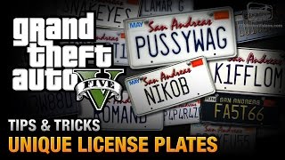 GTA 5  Unique License Plate Vehicles [upl. by Areyk43]