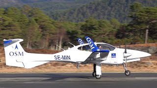 OSM Aviation Academy  Diamond DA42  Start up amp Takeoff  Stord airport february 2024 [upl. by Amsirp309]