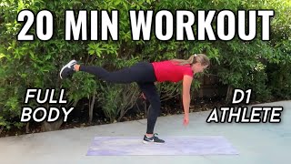 20 MIN AT HOME FULL BODY WORKOUT  VOLLEYBALL No Equipment [upl. by Atinnod465]