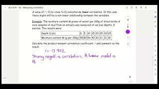 Edexcel A Level Mathematics Applied Year 2 Chapter 12 Measuring Correlation [upl. by Vinson]