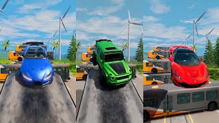 Super Heros Cars Jump In Reverse 12 😱 BeamNGDrive  The Real Granny [upl. by Ellerey802]