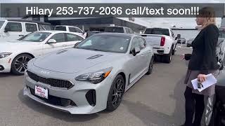 2023 Kia Stinger GTLine AWD for sale ☎️2537372036  Hilary Wood at Valley GMC Auburn WA [upl. by Acinyt770]