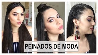 3 PEINADOS PARA CABELLO LARGO faciles y bonitos [upl. by Corbie]