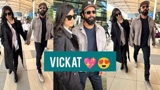 Katrina Kaif amp Vicky Kaushal Leaving to Celebrate their New Year Holidays 😍💖📸✈️ [upl. by Ayar]