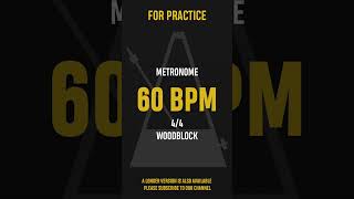 60 BPM 44  Best Metronome Sound  Wood block shorts [upl. by Eiwoh]