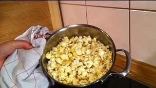 Popcorn selber machen im Kochtopf  ein Rezept [upl. by Noeruat501]