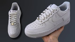 NIKE AIR FORCE 1 STANDARD LACING  Nike AF1 Original Lacing [upl. by Sollars89]