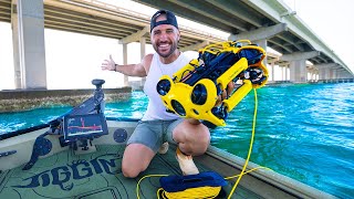 Deploying UNDERWATER DRONE Below MAJOR BRIDGES spearfishing spot finder [upl. by Northey]