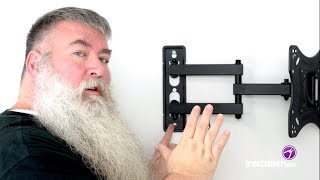 InstallerParts Episode 18  Full Motion SwivelTilt TV Mount Installation [upl. by Nonarb529]