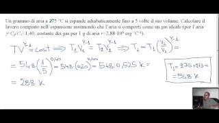 II principio della termodinamica  esercizio risolto  Fisica I termodinamica [upl. by Gisella671]