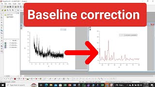 How to correct the baseline of XRD graph  Baseline correction in origin [upl. by Idisahc]