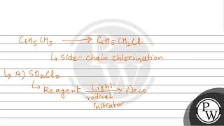 Benzyl chloride C6H5CH2Cl can be prepared from toluene by chlorination with [upl. by Walter]