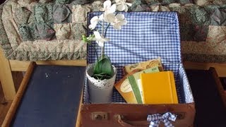 How to line amp upcycle a vintage suitcase [upl. by Mordy478]