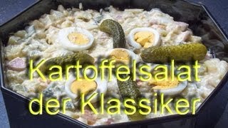 Kartoffelsalat der Klassiker mit Gurke Ei Fleischwurst und Apfel [upl. by Eilegna]