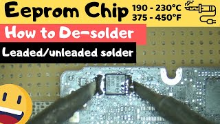 Eeprom Component Replacement Tutorial  How To Solder And 8 Pin Eeprom Component [upl. by Cerallua]