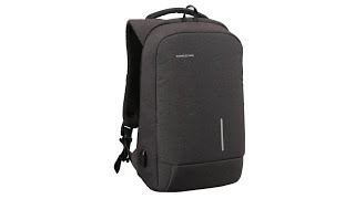 Kingsons Antitheft USB Charging 136156 inch Laptop Backpack Dark Gray [upl. by Naawaj]