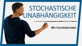 Stochastische Unabhängigkeit  Beispiel mit 4FelderTafel  Mathe by Daniel Jung [upl. by Suoicerp]