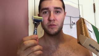 Dollar Shave club quotthe Executivequot live DEMO first time shave [upl. by Qooraf]