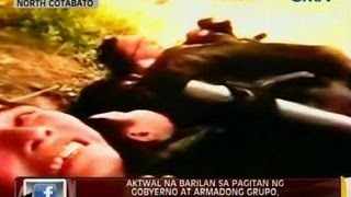 Aktwal na barilan sa pagitan ng gobyerno at armadong grupo kuha sa video lima sugatan [upl. by Adnak]