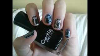 How to apply crackle nail polish quick and easy demo [upl. by Lladnar820]