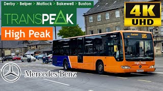 High Peak Buses TransPeak Derby to Buxton via Belper Ambergate Matlock MercedesBenz Citaro O530 [upl. by Aneryc]