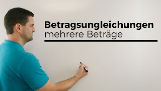 Betragsungleichungen mehrere Beträge in der Ungleichung  Mathe by Daniel Jung [upl. by Barn]