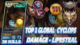 CYCLOPS NEW BEST BUILDS 2024 amp EMBLEMS TO RANK UP FAST SOLO MYTICH RANKED  MOBILE LEGENDS [upl. by Eibocaj926]