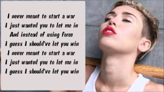 Miley Cyrus  Wrecking Ball Karaoke  Instrumental with backing vocals and lyrics on screen [upl. by Orr]