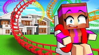 Jai construit un Parc DAttraction secret dans ma maison sur Minecraft [upl. by Liuqa666]