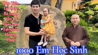 Bất ngờ Kim Tiểu Long dẫn Kim Tiểu Ly cùng các con giao lưu tại Chùa Hoằng Pháp l 1000 em học sinh [upl. by Tresa717]