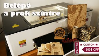 Belépő a profi szintre  Gweike cloud Pro Laser Cutter amp Engraver CO2 50W◆ Eszközteszt [upl. by Atiuqes]