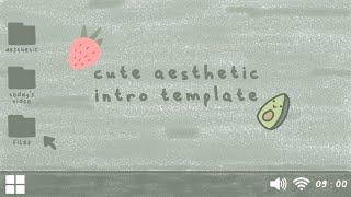 cute aesthetic intro template  FREE FOR USE [upl. by Kcyrred]