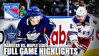 New York Rangers vs Toronto Maple Leafs  Full Game Highlights  ESPN NHL [upl. by Caia]