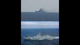 Russian Frigate Admiral Gorshkov Possibly On Fire Near Port of Tartus [upl. by Meedan]