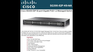 Cisco SG30052Port Gigabit Managed Switch configuration [upl. by Nairolf75]