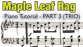 Scott Joplin Maple Leaf Rag • Piano Tutorial Part 3 [upl. by Ellehcim]