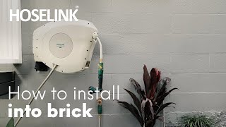 Hoselink USA  How to Install Our Retractable Garden Hose Reel on to Brick [upl. by Ylram537]